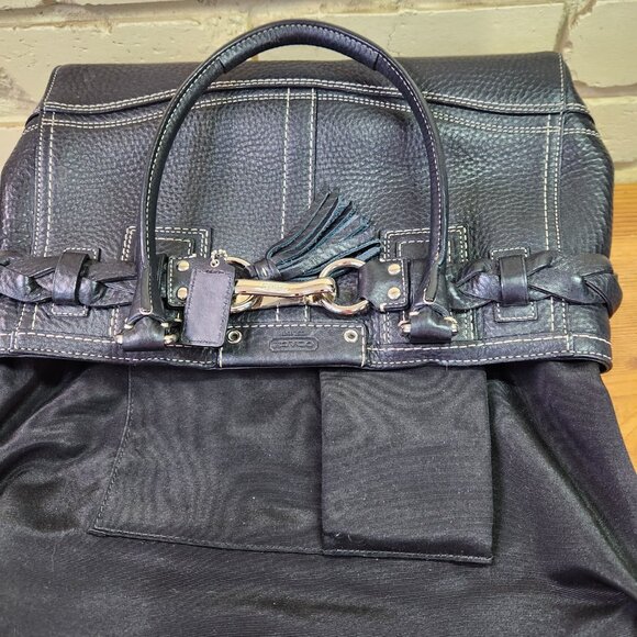 Like New Coach Hampton Black Leather Handbag Purse - Picture 12 of 14